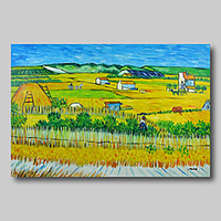 Oil Painting Hand Painted Van Gogh Abstract Abstract Landscape Comtemporary Modern Stretched Canvas