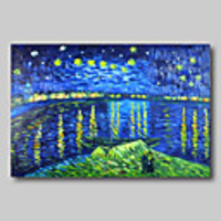 Oil Painting Hand Painted Van Gogh Abstract Abstract Landscape Comtemporary Modern Stretched Canvas