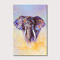 Oil Painting Hand Painted Vertical Abstract Animals Modern Stretched Canvas