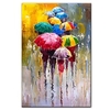 Oil Painting Hand Painted Vertical Abstract Landscape Comtemporary Modern Rolled Canvas (No Frame)