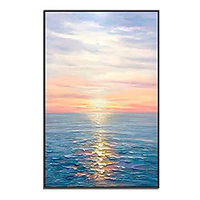 Oil Painting Hand Painted Vertical Abstract Landscape Modern Rolled Canvas (No Frame) miniinthebox