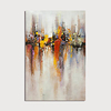 Oil Painting Hand Painted Vertical Abstract Modern Stretched Canvas