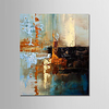 Oil Painting Hand Painted Vertical Abstract Modern Stretched Canvas miniinthebox