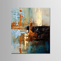 Oil Painting Hand Painted Vertical Abstract Modern Stretched Canvas miniinthebox
