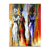 Oil Painting Hand Painted Vertical Abstract People Modern Rolled Canvas (No Frame) miniinthebox