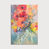 Oil Painting Hand Painted Vertical Floral / Botanical Modern Stretched Canvas