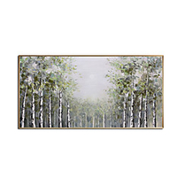 Oil Painting Handmade Hand Painted Wall Art Abstract Birch Forest Landscape Home Decoration Decor Rolled Canvas No Frame Unstretched miniinthebox