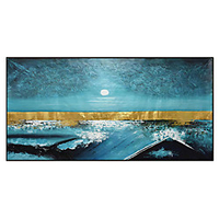 Oil Painting Handmade Hand Painted Wall Art Abstract Blue Snow Landscape Home Decoration Decor Rolled Canvas No Frame Unstretched miniinthebox