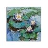 Oil Painting Handmade Hand Painted Wall Art Abstract Waterlilies Canvas Painting Home Decoration Decor Stretched Frame Ready to Hang miniinthebox