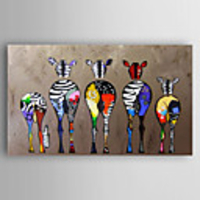 Oil Painting Handmade Hand Painted Wall Art Home Decoration Décor Living Room Bedroom Animal Colorful Zebra Stretched Ready To Hang