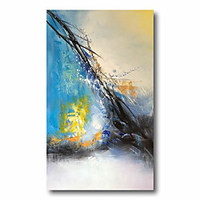 Oil Painting Handmade Hand Painted Wall Art Modern Abstract Blue Grey Large Home Decoration Decor Rolled Canvas No Frame Unstretched miniinthebox