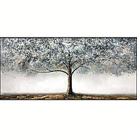 Oil Painting Handmade Hand Painted Wall Art Modern Abstract Grey Tree Home Decoration Decor Rolled Canvas No Frame Unstretched miniinthebox