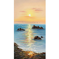 Oil Painting Handmade Hand Painted Wall Art Modern Abstract Reef Seascape Home Decoration Decor Rolled Canvas No Frame Unstretched miniinthebox