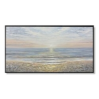 Oil Painting Handmade Hand Painted Wall Art Modern Abstract Seascape Sunset Abstract Landscape Home Decoration Decor Rolled Canvas No Frame Unstretched miniinthebox