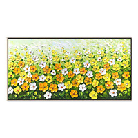 Oil Painting Handmade Hand Painted Wall Art Modern Abstract Thick Light Color Knife Flowers Home Decoration Decor Rolled Canvas No Frame Unstretched miniinthebox