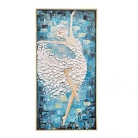 Oil Painting Handmade Hand Painted Wall Art Modern Abstract Vertical Panorama Ballet Girl Home Decoration Decor Rolled Canvas No Frame Unstretched miniinthebox