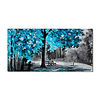 Oil Painting Handmade Hand Painted Wall Art Modern Blue Leaves Tree Abstract Landscape Home Decoration Decor Rolled Canvas No Frame Unstretched miniinthebox