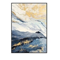 Oil Painting Handmade Hand Painted Wall Art Modern Blue Style Abstract Home Decoration Decor Rolled Canvas No Frame Unstretched miniinthebox