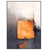 Oil Painting Handmade Hand Painted Wall Art Modern Gray and Orange Abstract Minimalist Home Decoration Decor Rolled Canvas No Frame Unstretched miniinthebox