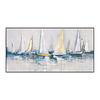 Oil Painting Handmade Hand Painted Wall Art Modern Sailboat Abstract Minimalist Home Decoration Decor Rolled Canvas No Frame Unstretched miniinthebox