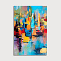 Oil Painting Paint Handmade Abstract Canvas Art Modern Art with Stretcher Ready to Hang With Stretched Frame