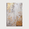 Oil Painting Paint Handmade Abstract Gold Foil Canvas Art Modern Art with Stretcher Ready to Hang With Stretched Frame