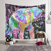 Oil Painting Style Wall Tapestry Art Decor Blanket Curtain Hanging Home Bedroom Living Room Decoration Polyester Animal Elephant