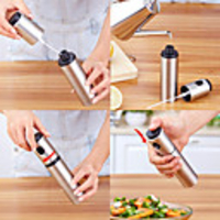 Oil spray bottle vinegar bottle seasoning bottle stainless steel oil bottle barbecue artifact kitchen oil bottle