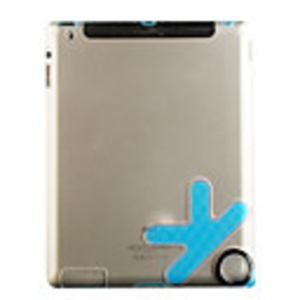 OK Finger Ring Hook Design Hard Plastic Shell Case for Apple iPad 2 2nd Gen (clear-blue)