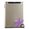 OK Finger Ring Hook Design Hard Plastic Shell Case for Apple iPad 2 2nd Gen (clear-purple)
