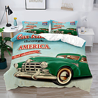 OldCar Duvet Cover Set Happy For Kids Gife 2/3 Piece 3D Bedding Set with 1 or 2 Pillowcase(Single Twin only 1pcs) miniinthebox