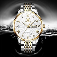OLEVS Mechanical Watch for Men Analog Automatic self-winding Modern Style Luxury Waterproof Calendar / date / day Noctilucent Alloy Stainless Steel Fashion miniinthebox