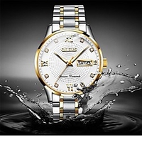 OLEVS Mechanical Watch for Men Analog Automatic self-winding Modern Style Stylish Waterproof Calendar / date / day Noctilucent Alloy Stainless Steel Machine miniinthebox