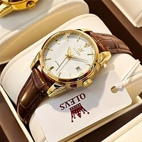 OLEVS Mechanical Watch for Women Analog Automatic self-winding Stylish Elegant Waterproof Calendar Noctilucent Titanium Alloy Genuine Leather Fashion Machine miniinthebox