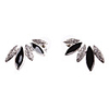 Olive Leaves Crystal Inlaid Ear Stud