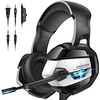 ONIKUMA Gaming Headset K5 - XboxOne Headset PS4 Headset PC Headset with Noise Canceling Mic 7.1 Surround Bass,  Gaming Headphones for PS4,  XboxOne,  PC, Gamecube , Nintendo64 (Adapter Not Included)