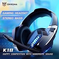 ONIKUMA K18 Gaming Headset USB 3.5mm Audio Jack PS4 PS5 XBOX Ergonomic Design Retractable Stereo for Apple Samsung Huawei Xiaomi MI Everyday Use PC Computer Gaming miniinthebox