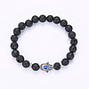 Onyx Natural Stone Black Lava Charm Bracelet Bead Bracelet Beaded Evil Eye Fashion Synthetic Gemstones Bracelet Jewelry Black Hamsa Hand For Party Gift