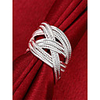 Open Cuff Ring Geometrical Silver Copper Silver-Plated Precious Fashion 1pc Adjustable / Adjustable Ring