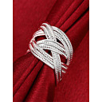 Open Cuff Ring Geometrical Silver Copper Silver-Plated Precious Fashion 1pc Adjustable / Adjustable Ring