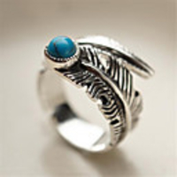 Open Ring Classic Silver Copper Silver Plated Precious Feather Vintage Fashion 1pc Adjustable / Men