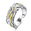 Open Ring Cut Out Silver Brass Silver Plated Feather Stylish Simple 1pc Adjustable / Women