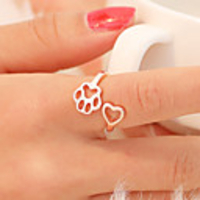 Open Ring Hollow Rose Gold Black Gold Copper Cat Cat Claw Unusual Simple Unique Design 1pc Adjustable / Women