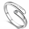 Open Ring Silver Copper Rhinestone Letter Stylish Simple 1pc / Women