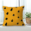 Orange Black Double Side Cushion Cover 1PC Soft Decorative Square Throw Pillow Cover Cushion Case Pillowcase for Sofa Bedroom Livingroom Outdoor Superior Quality Machine Washable Outdoor Cushion for Sofa Couch Bed Chair miniinthebox