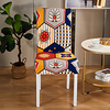 Orange Floral Print Super Soft Chair Cover Stretch Removable Washable Dining Room Chair Protector Slipcovers Home Decor Dining Room Seat Cover miniinthebox