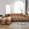 Orange Wave Stripes Print Dustproof All-powerful Slipcovers Stretch L Shape Sofa Cover Super Soft Fabric Couch Cover Sofa Furniture Protector with One Free Boster Case miniinthebox