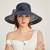 Organza Headwear with Flower / Ruffle 1 Piece Wedding / Sports Outdoor / Horse Race Headpiece miniinthebox