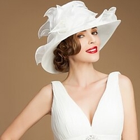 Organza Kentucky Derby Hat / Hats with Sash / Ribbon 1 Piece Wedding / Special Occasion / Casual Headpiece miniinthebox