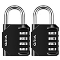 ORIA 4 Digit Lock Padlock Lock Durable Waterproof Number Locks For Door Suitcase Bag Package Cabinet Locker Window Key Locks